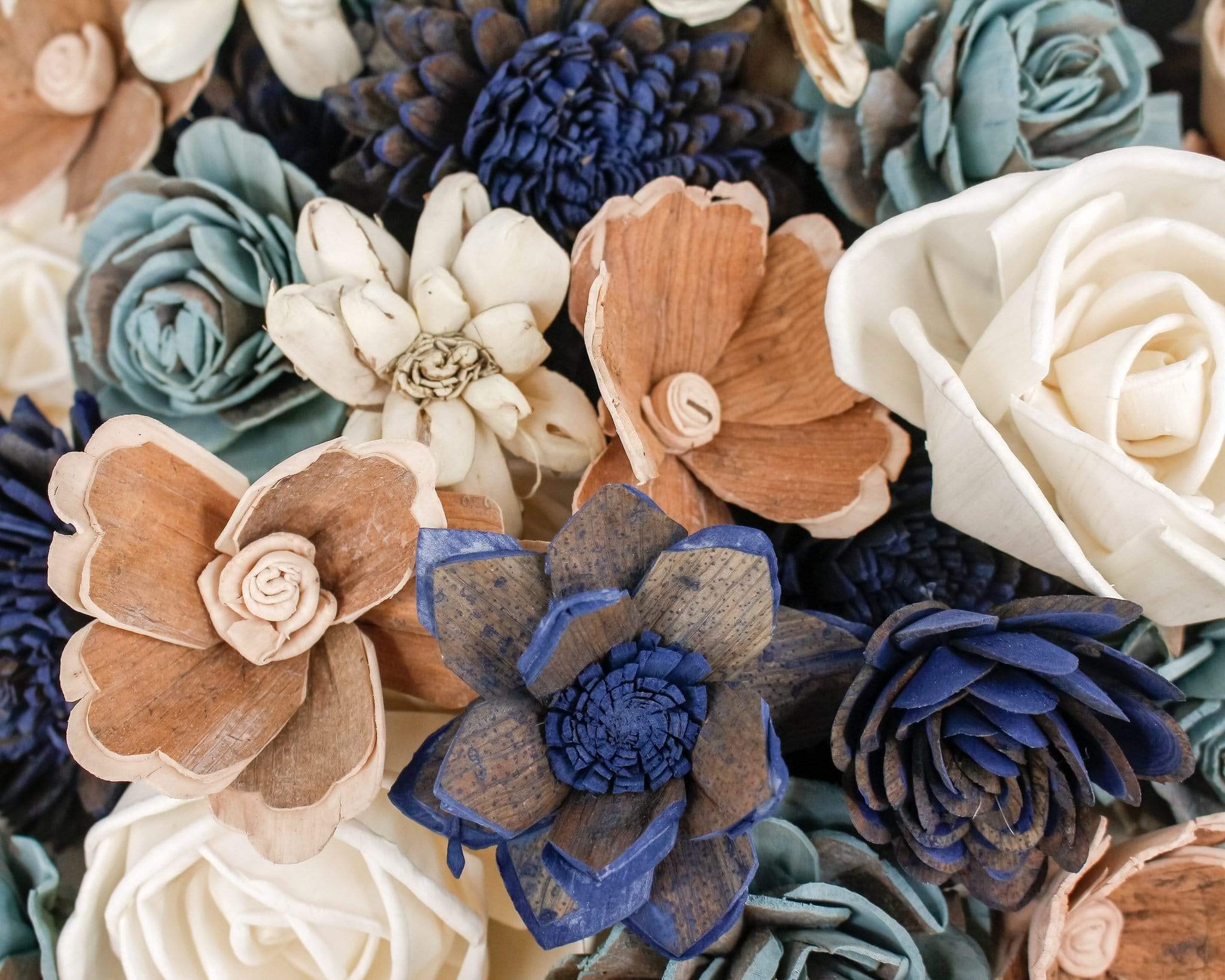 Sola Wood Flowers Multicolor Dyed Assortment - Sleek Chic with a