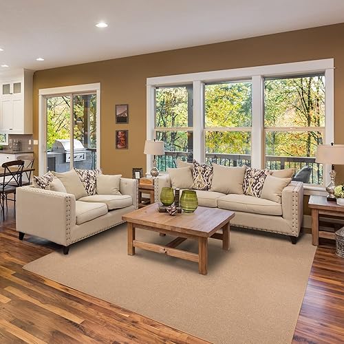 Miniatura 8 de House, Home and More Alfombra antideslizante para interiores, color beige guijarro, 3 pies x 3 pies