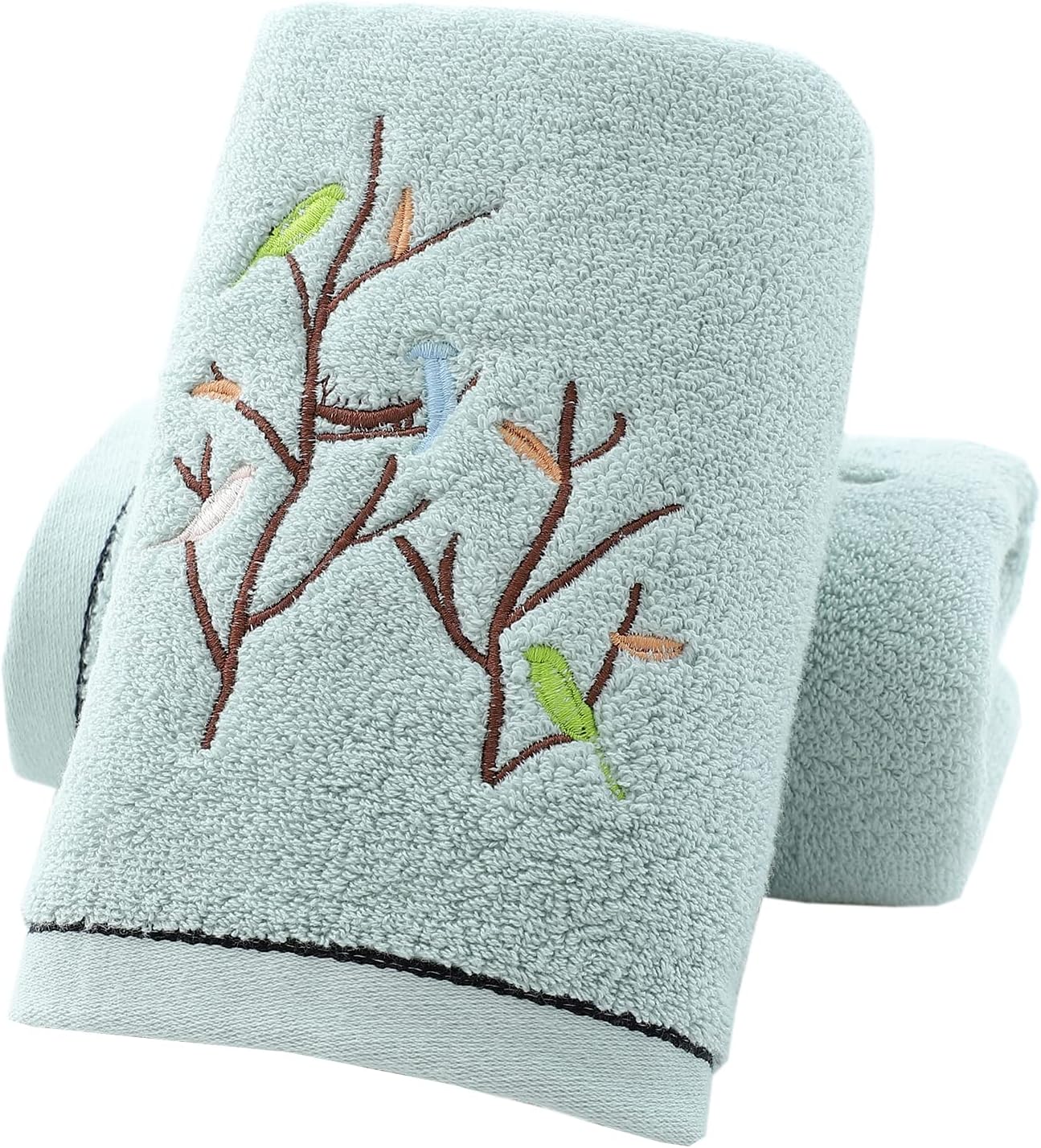 Amazon.com: HGOD DESIGNS Bird Hand Towels,Willow Branches and Birds ...