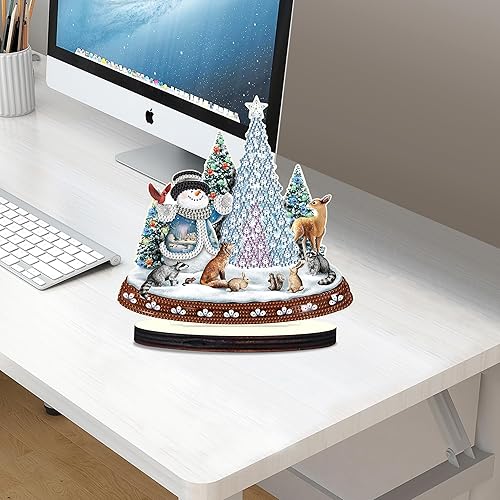 Miniatura 4 de Kit de adornos de escritorio de pintura de diamante con patrón de niña ángel para adultos, principiantes, 5D, arte de diamante, decoración de mesa,