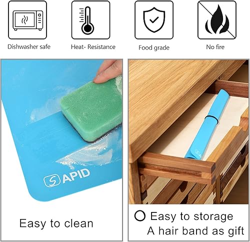 Miniatura 5 de Sapid 2 tapetes de silicona gruesa para manualidades, hoja de silicona antiadherente para resina epoxi, molde de joyería, tapetes de pintura
