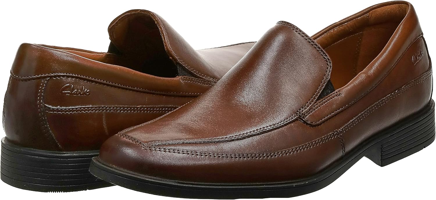 Clarks Men's Loafers 9 Dark Tan