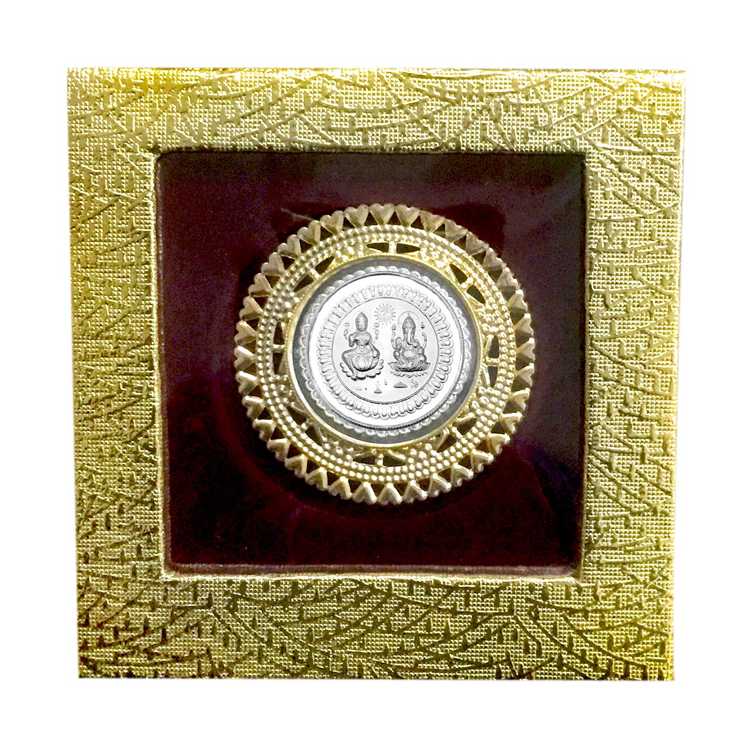 mystigo ; The Creative Impression Exclusive BIS Hallmarked 999 Purity Pure Laxmi Ganesh Silver Coin (20g)