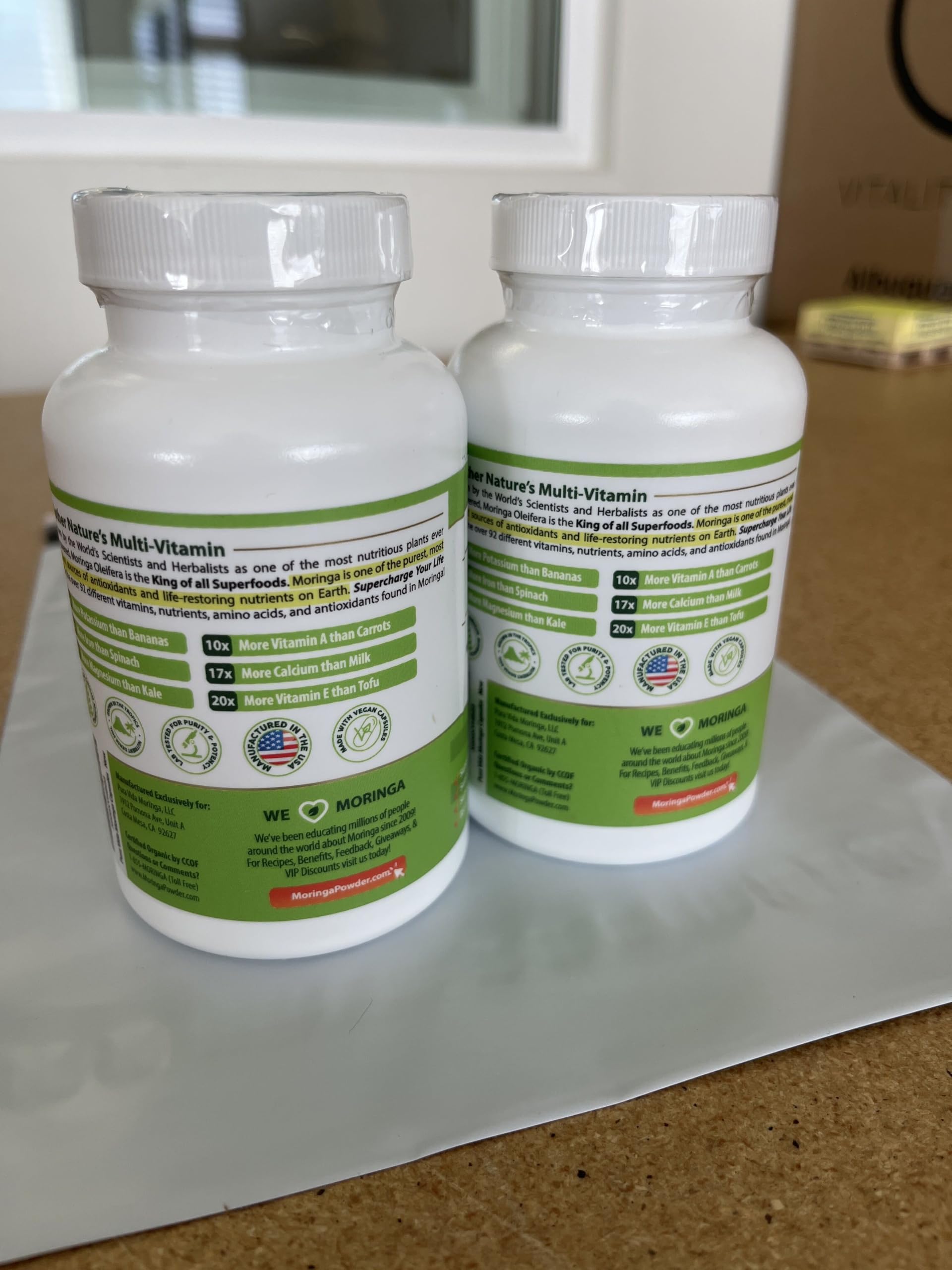 PURA VIDA MORINGA Organic Moringa Capsules Single Origin Moringa Powder Organic. Pure Moringa Leaf. Energy, Metabolism, & Immune Support. 120ct. 500mg Caps (Pack of 2) — Amazon image 11