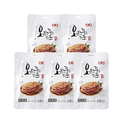 Mida - Bocadillo de cecina de rape seco asado al horno coreano, 1.76 onzas, paquete de 5 unidades (cecina de pescado de archivo)