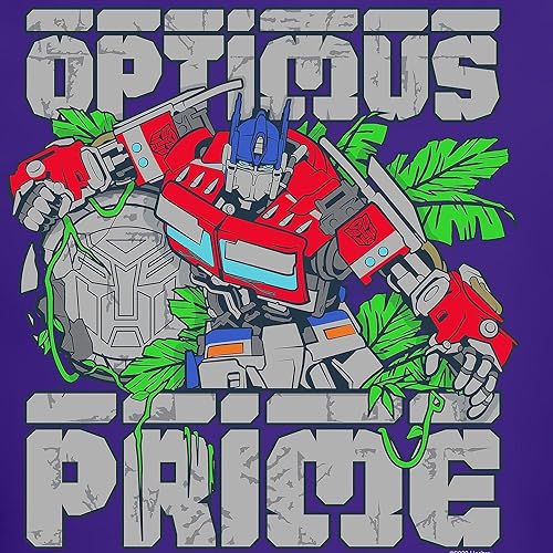 Miniatura 3 de CafePress Transformers 7 Optimus Prime Jungle - Camiseta de algodón oscuro para niños