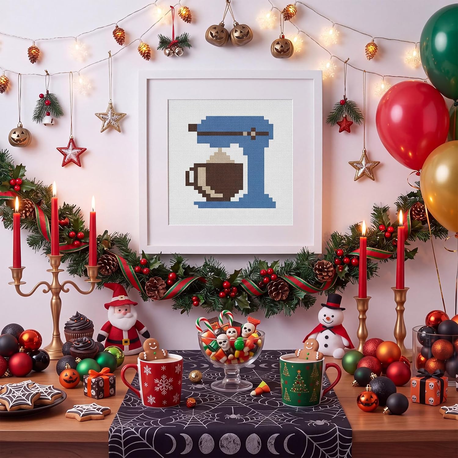 XunYee 18 Mesh Needlepoint Canva for Beginner, Mini Stand Mixer image 5