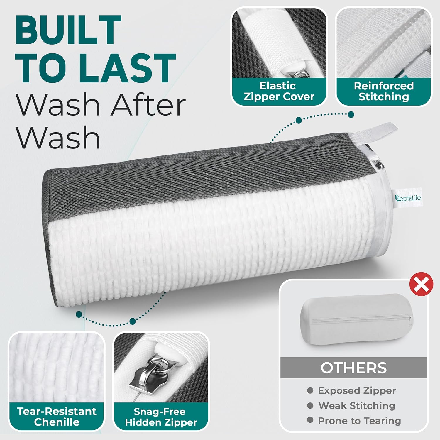 2 Pack Shoe Washing Machine Bag – Reusable Chenille Laundry Shoe Bag for Washing Machine/Dryer with Adjustable Shoe Trees, Deep Clean Protection for Sneakers, Tennis Shoes, Men & Women - Image 6