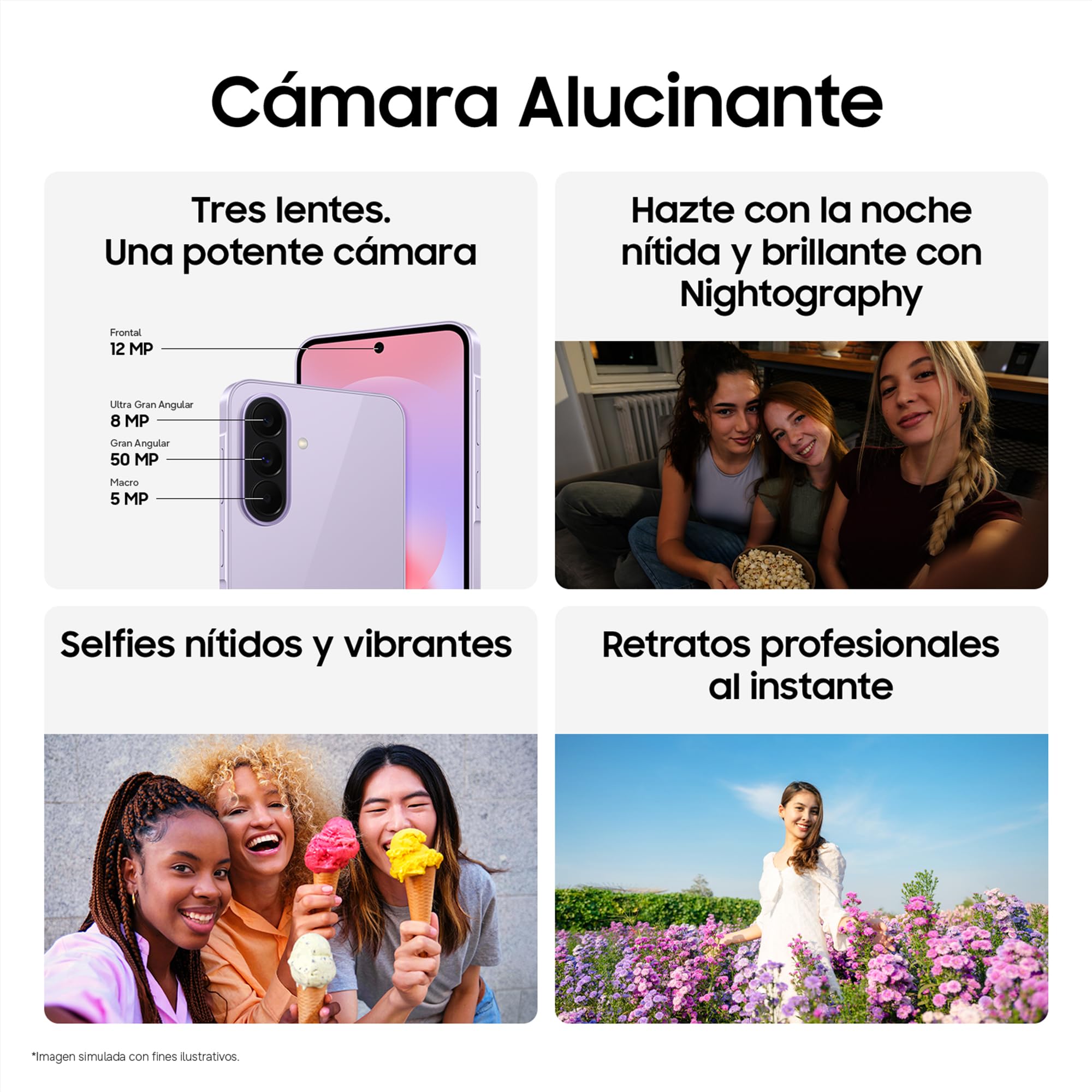 Samsung Galaxy A37 5G, 256GB, Móvil Fino con IA, 8GB, Gran Angular 50MP, Autonomía 2 Días, Batería 5000 mAh, IP68, Garantía del Fabricante 3 Años + 1 Año Extra, Color Verde Oscuro (Versión Española)
