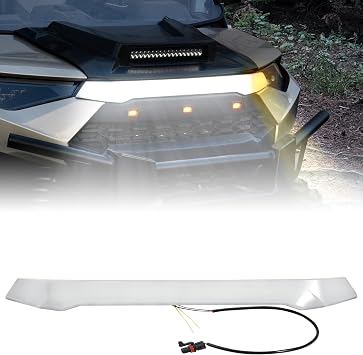 SAUTVS LED Center Accent Light Kit for Polaris Ranger XP 1000/Crew 2019-2024 Accessories, Front LED Auxiliary Lamp Daytime Running Light DRL Turn Signal Signature Lamp