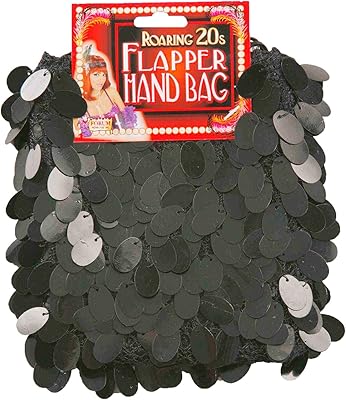 Forum Novelties, Sequin Flapper Purse (Black), Standard