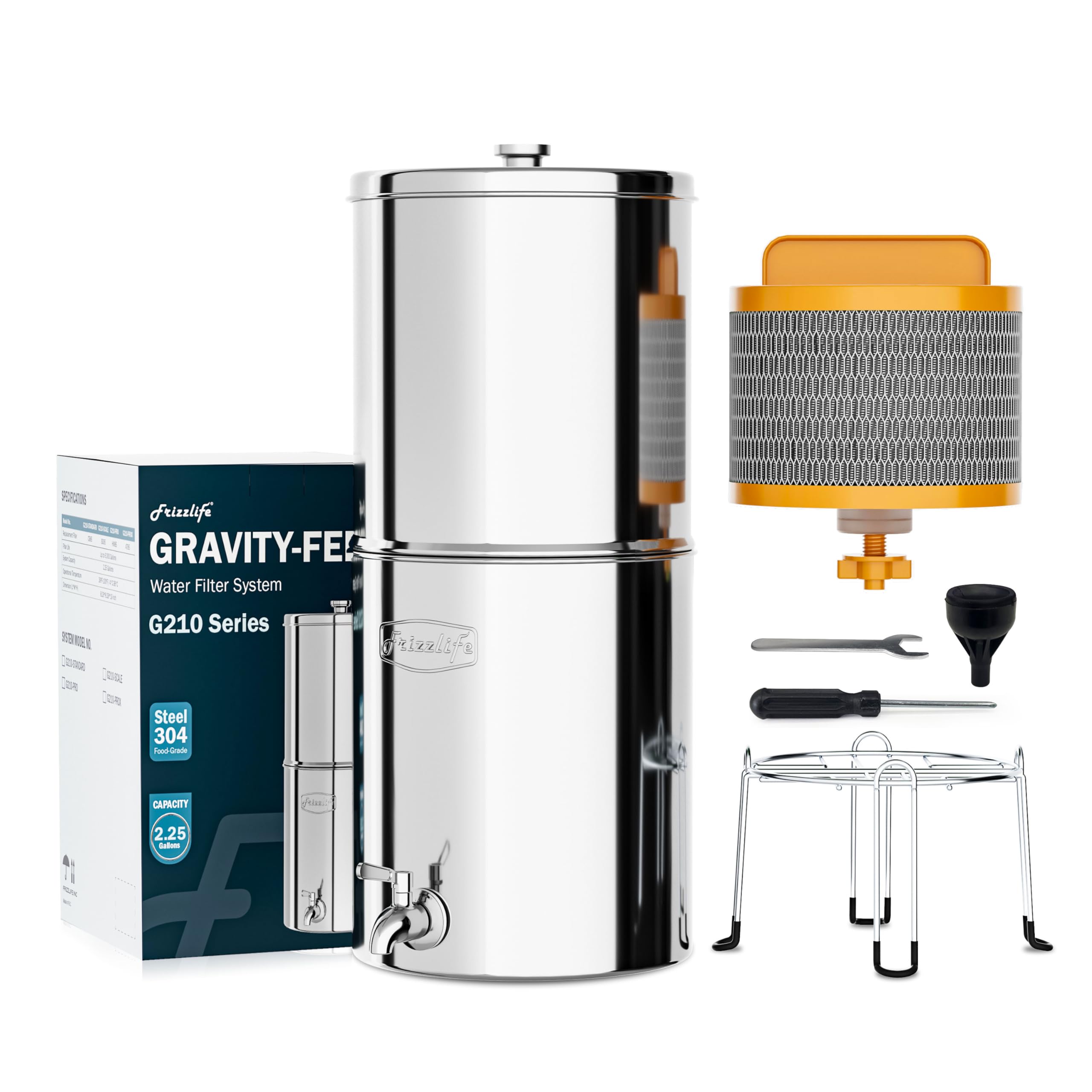 Frizzlife Grand Purificateur De 10 Tasses Avec Rappel De Durée De