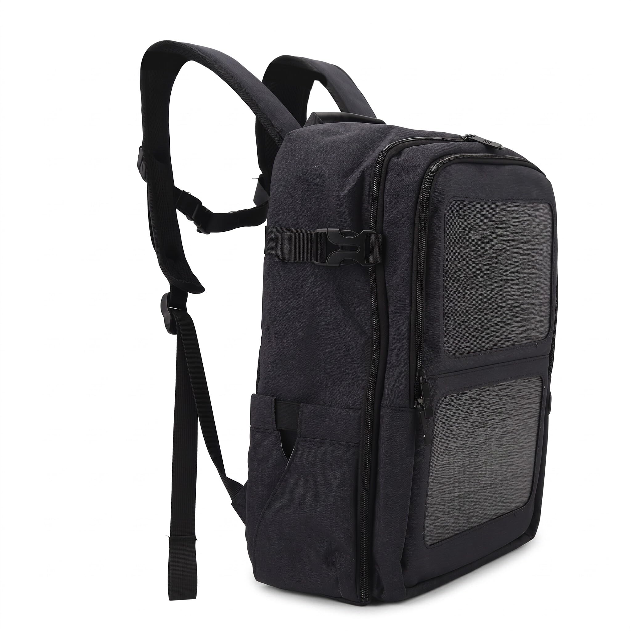 Zaino solare, borsa per laptop di grande capacità con pannello solare 5 V 12 W, zaino esterno in tessuto Oxford per escursionismo, ciclismo, corsa sport all'aperto, #011