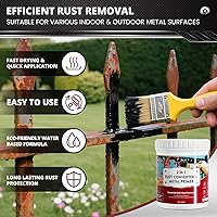 Vista 6 de DWIL Convertidor de óxido para metal, pintura convertidora de óxido 2 en 1 e imprimación, convierte el óxido en revestimiento protector de larga