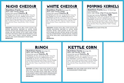 Miniatura 5 de Kernel Season's Snacks para noche de películas, paquete de fiesta de palomitas de maíz y condimentos, paquete variado de 4 sabores