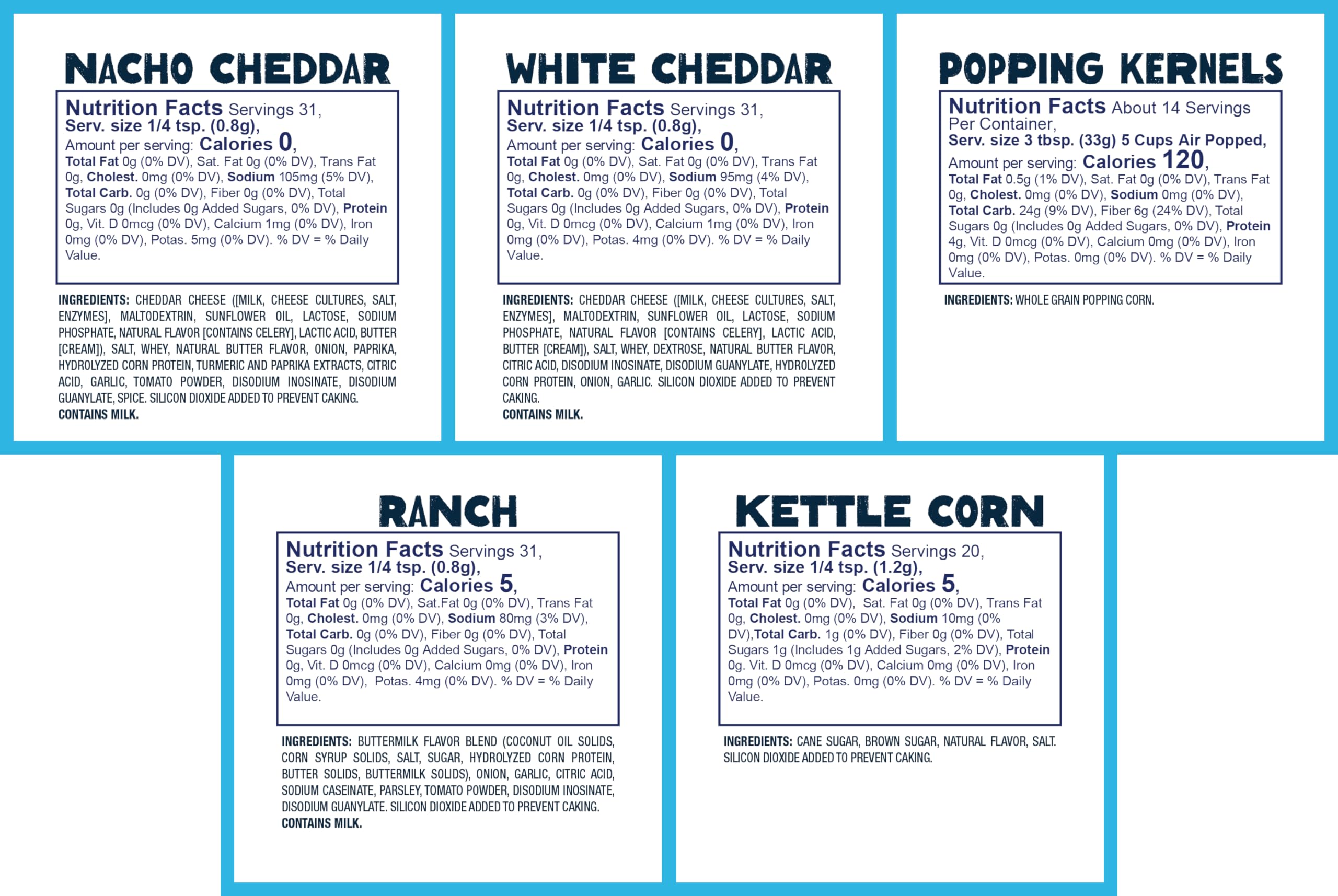 Kernel Season's Movie Night Supplies, Popcorn and Seasoning Party Pack, 4 Flavor Variety Pack