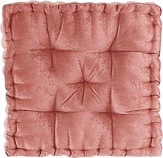 Intelligent Design Azza Pillow Cushion/Pouf, 20" W x 20" L x 5" H, Square Dusty Peach