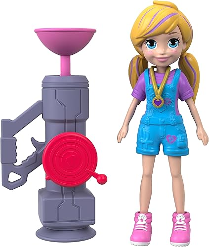 Polly Pocket Muñeca de postura activa, Zipline Polly