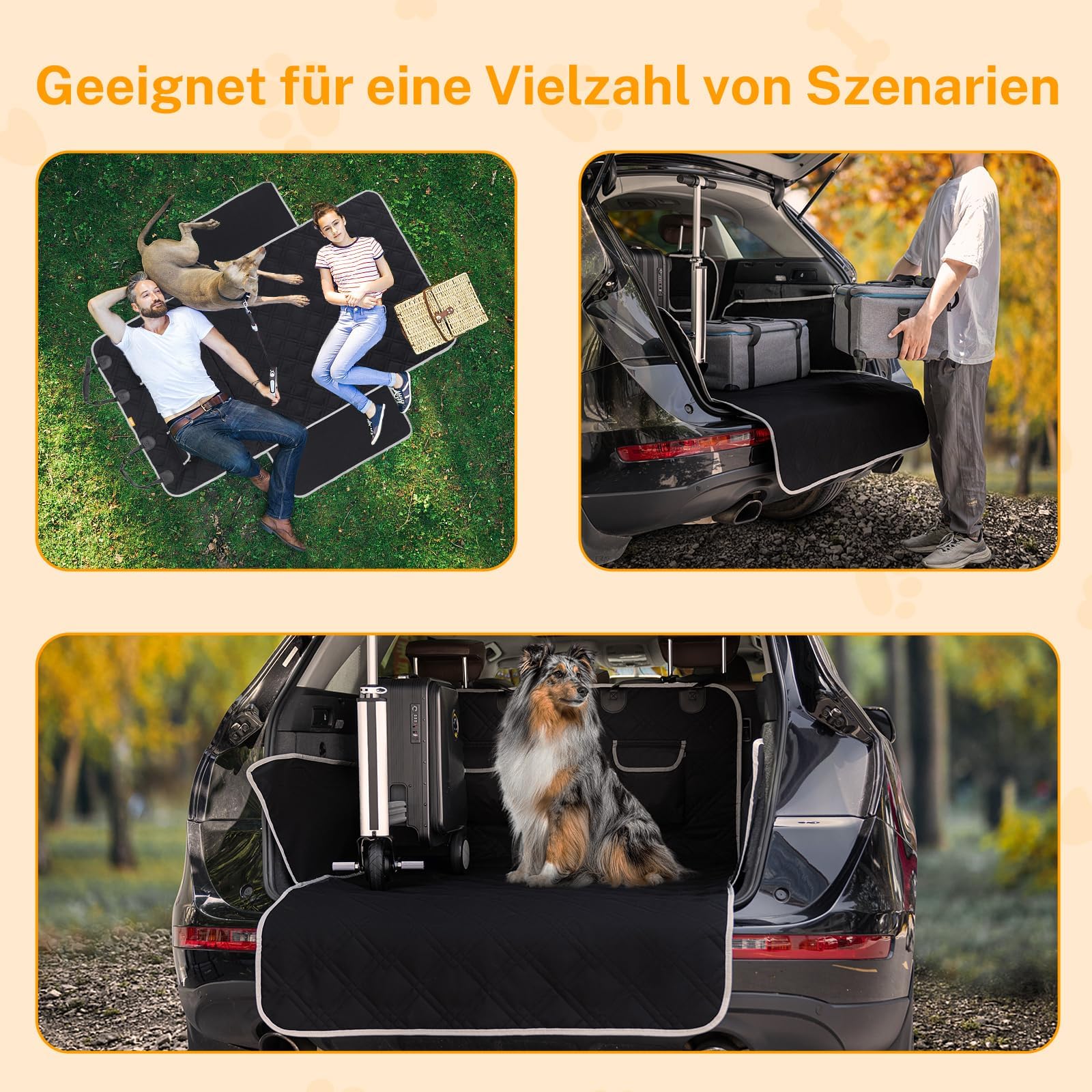 Custodia per Baule Auto Telo Auto per Cani per Cani per Peugeot Rifter Long 2019-, Protezione Fodera per Animali,Telo Bagagliaio Auto per Cani Telo Macchina,208 * 138cm
