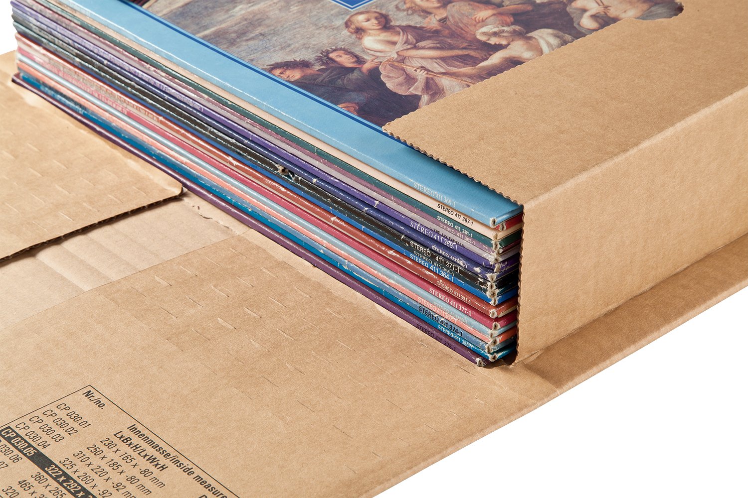 ColomPac CP030.08 Versandverpackung mit Sicherungslaschen aus Wellpappe, PK20 mit Selbstklebeverschluss, 320 x 320 x 60 mm, braun