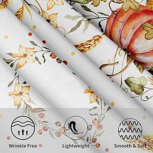 Miniatura 3 de Giwawa Mantel redondo de otoño, mantel de cosecha de 60 pulgadas, mantel de Halloween para picnic de otoño y fiesta de Acción de Gracias, hojas de