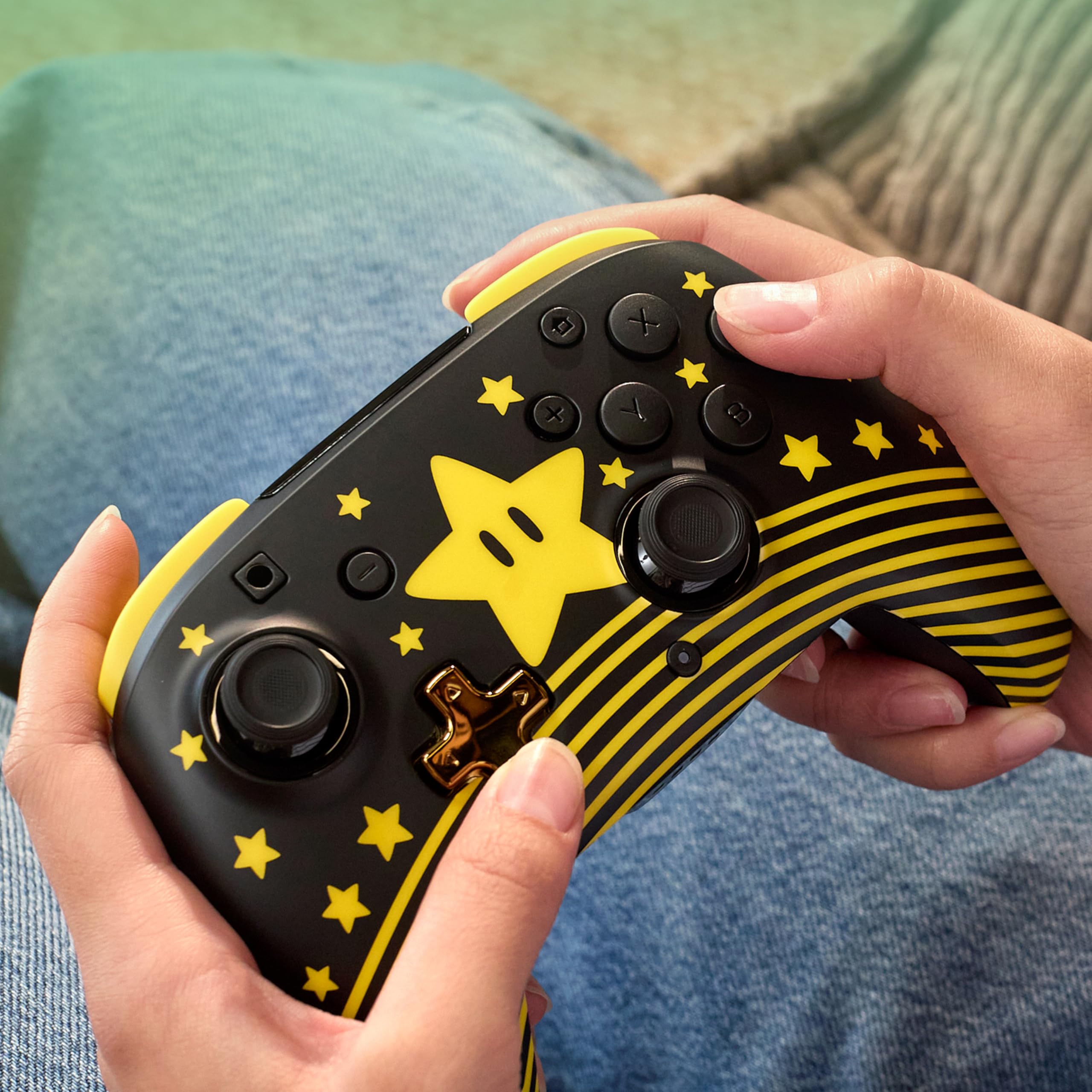 Turtle Beach Rematch Super Mario Star Mando de juego inalámbrico para Nintendo Switch, también funciona con Nintendo Switch 2 (El botón C no está en este controlador) — view 11