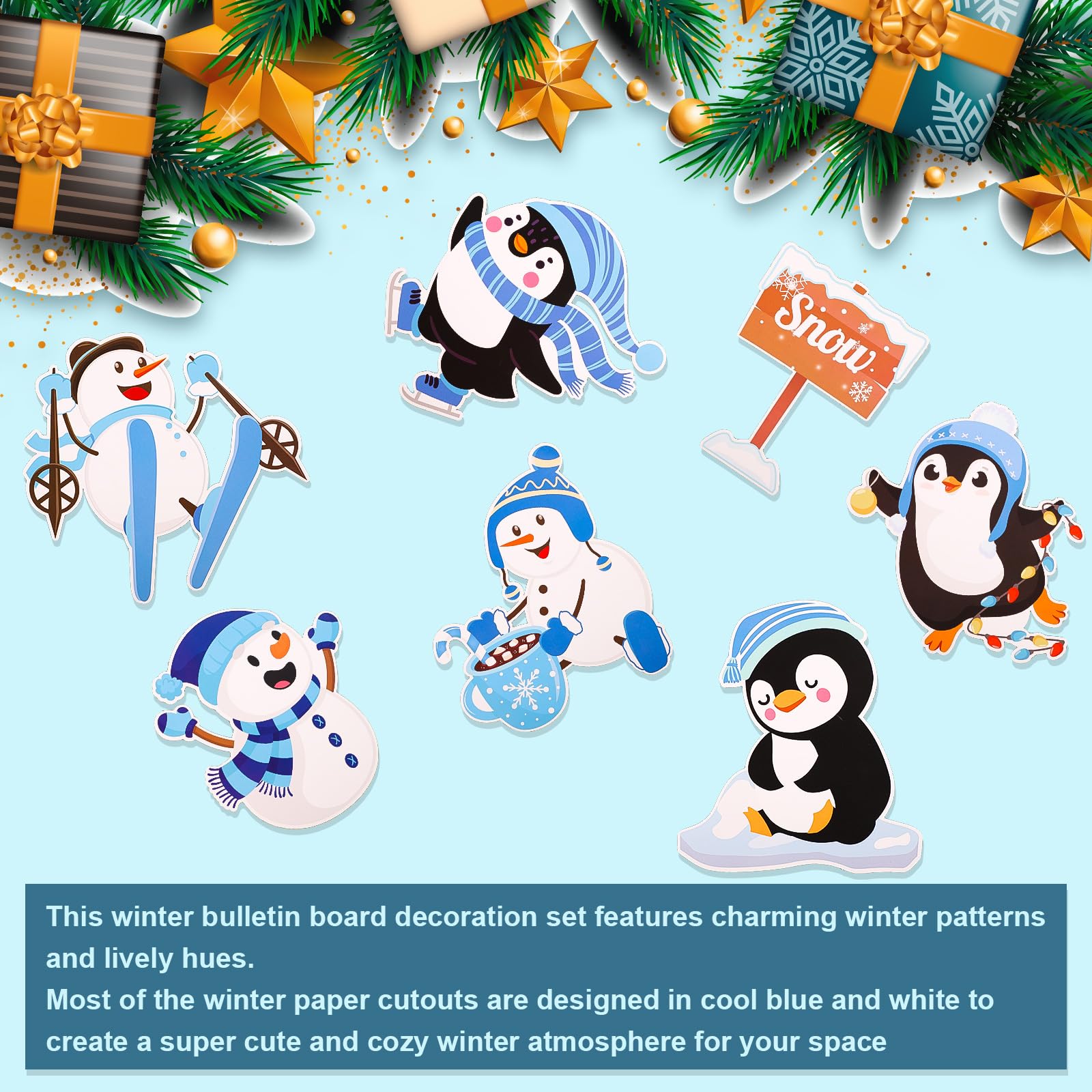 Winter Bulletin Board Decoration Set - Image 4