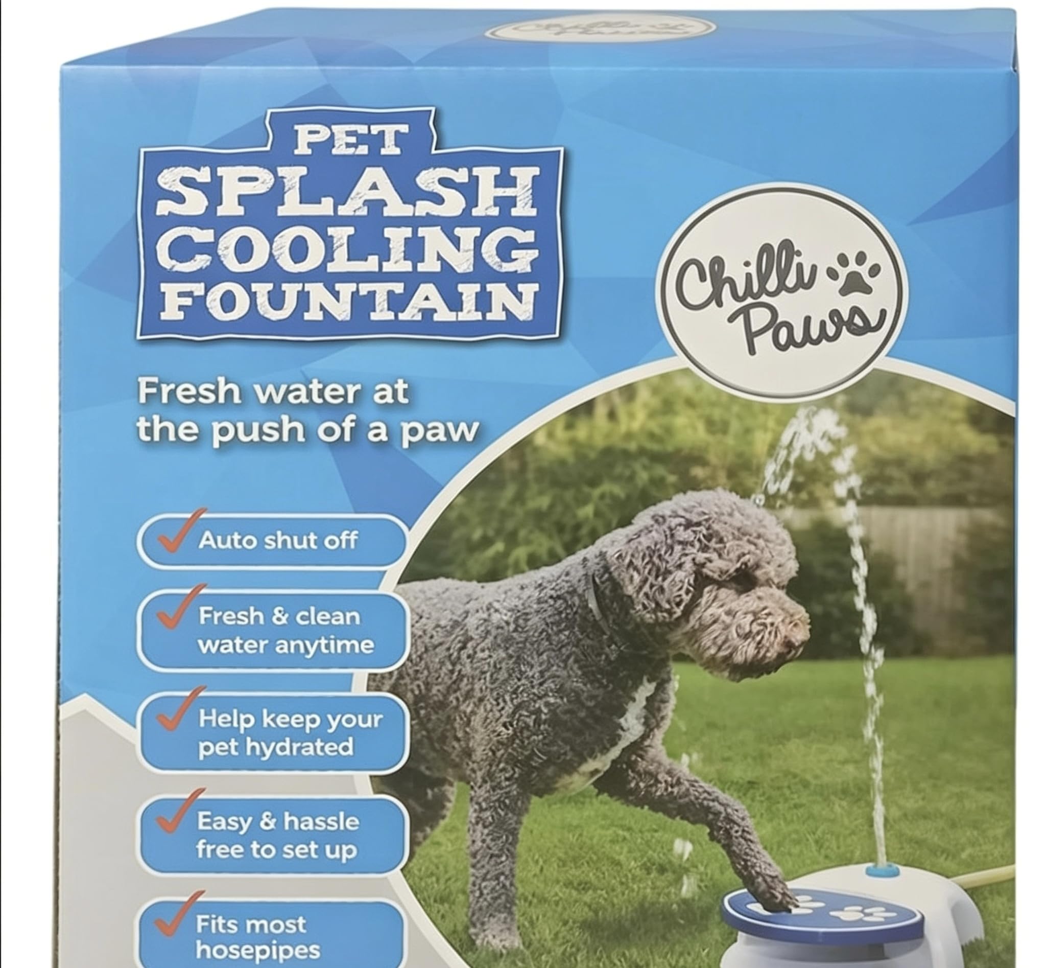 Pet Splash Cooling Fountain, Paw-Activated Pedal Water Sprayer, Outdoor Play and Hydration for Dogs