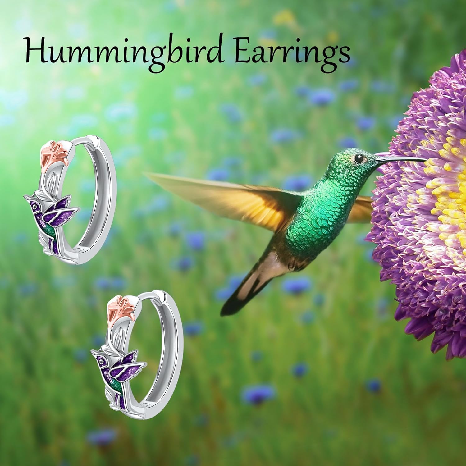 Sterling Silver Koala/Fox/Hummingbird/Flamingo/Cowboy/Daisy Hoop Earrings Animal Earrings Jewelry for Women Mom - Image 6