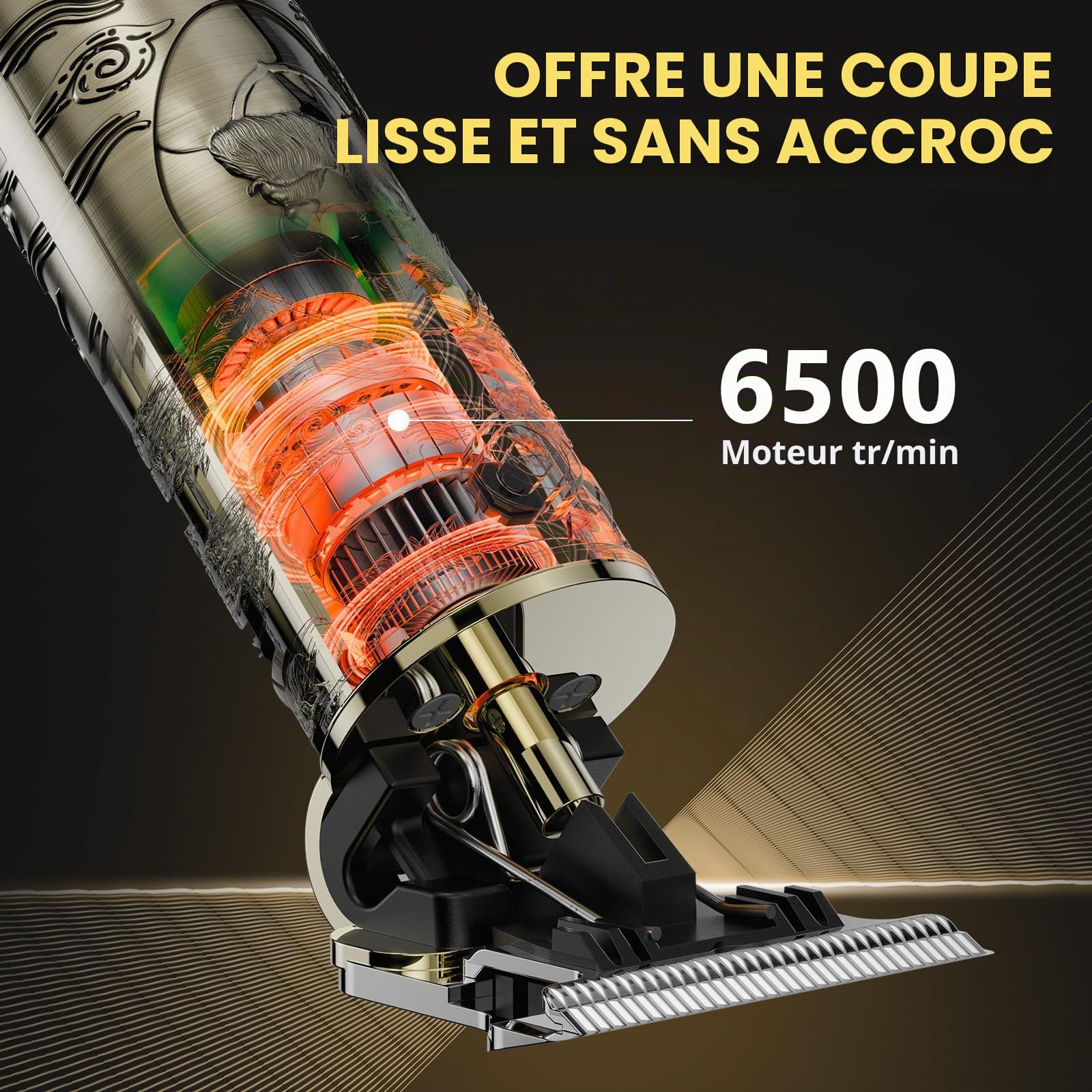 Tondeuse Cheveux et Barbe Homme Professionnel Sans Fil - Rasoir électrique avec écran LCD