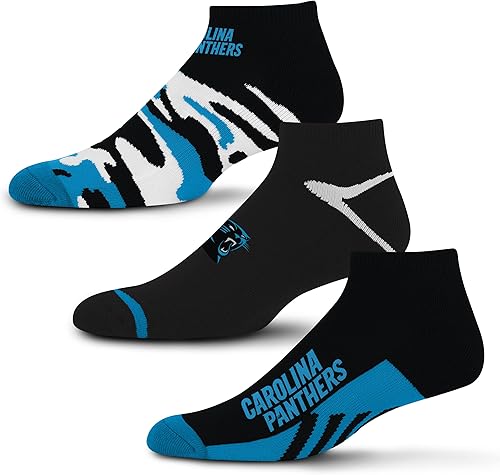FBF NFL Camo Boom - Paquete de 3 calcetines tobilleros para hombre