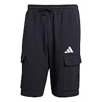 Adidas Homme Essentials FEELCOZY French Terry Cargo Short, Black/White