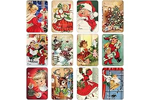 500 Pcs Vintage Christmas Gift Tags Stickers