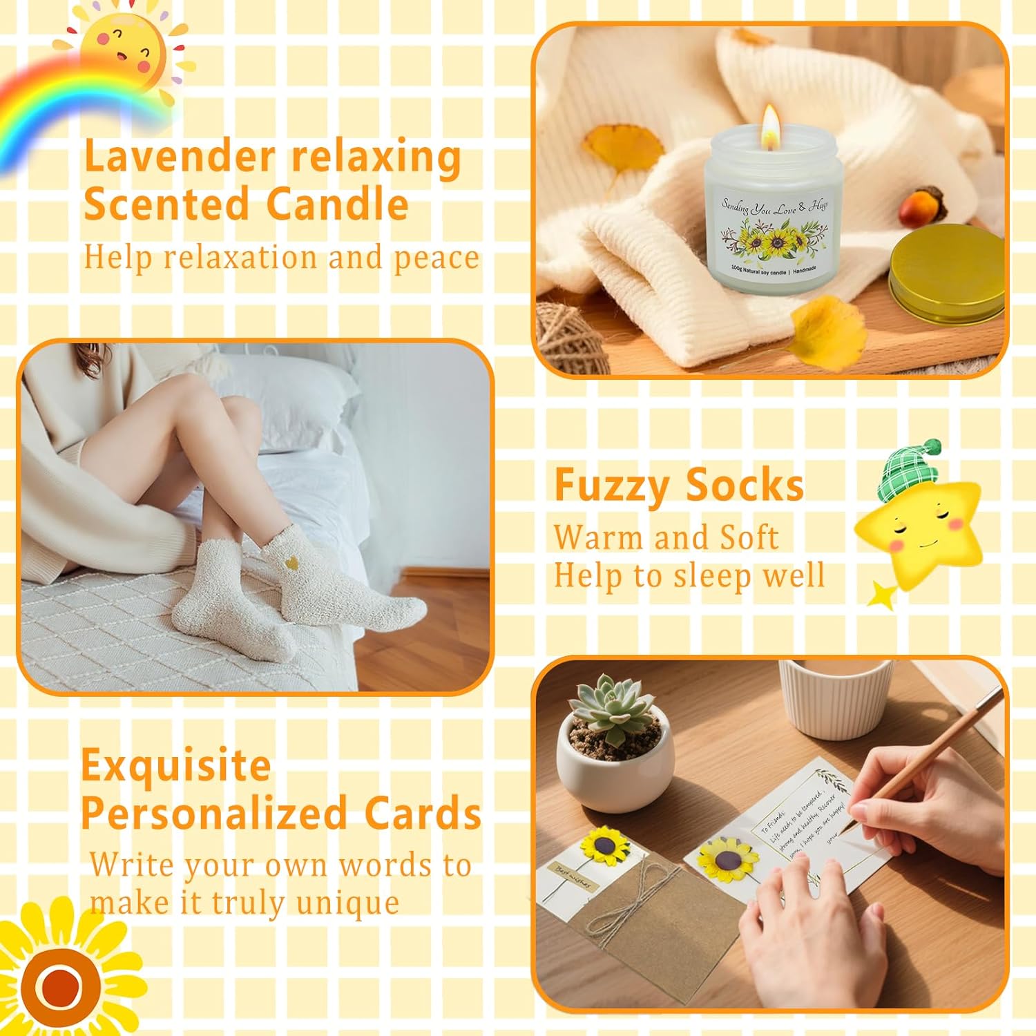 Get Well Soon Gifts for Women,Sending Sunshine Box Care Package,Unique Inspirational Sunflower Gift Basket,Recovery Gifts for Mom, Sister,Wife, Best Friend - Image 8