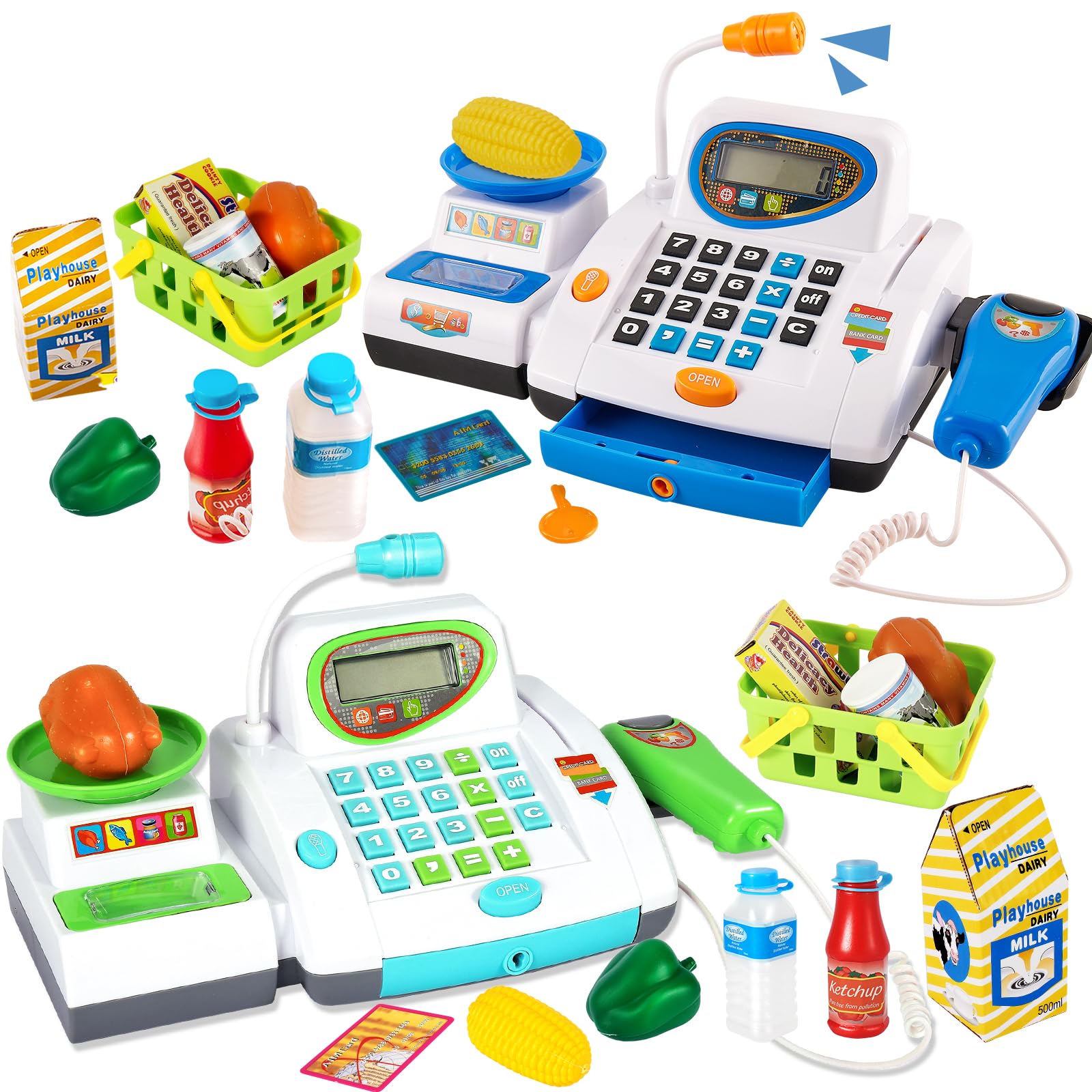 HERSITY Registratore di Cassa Giocattolo Grande Giochi Supermercato Bambini