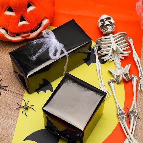 Miniatura 3 de LaRibbons Papel de regalo metálico negro, rollo de papel de color sólido, 17 pulgadas x 40 pies (56.6 pies cuadrados), rollos de papel de regalo