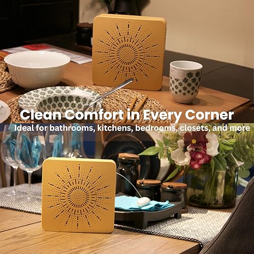 Miniatura 7 de Purificador de aire portátil 4 en 1, filtro HEPA, aroma, ionizador y mini ventilador, limpiador de aire de escritorio USB-C para humo, polen, caspa,