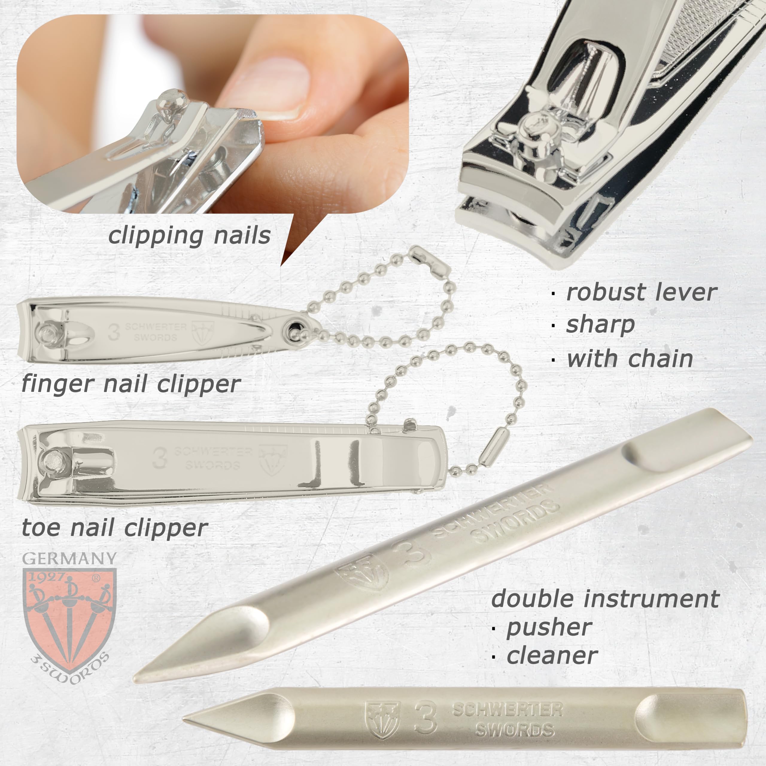 3 Swords Germany – kit de pedicura manicura (774)