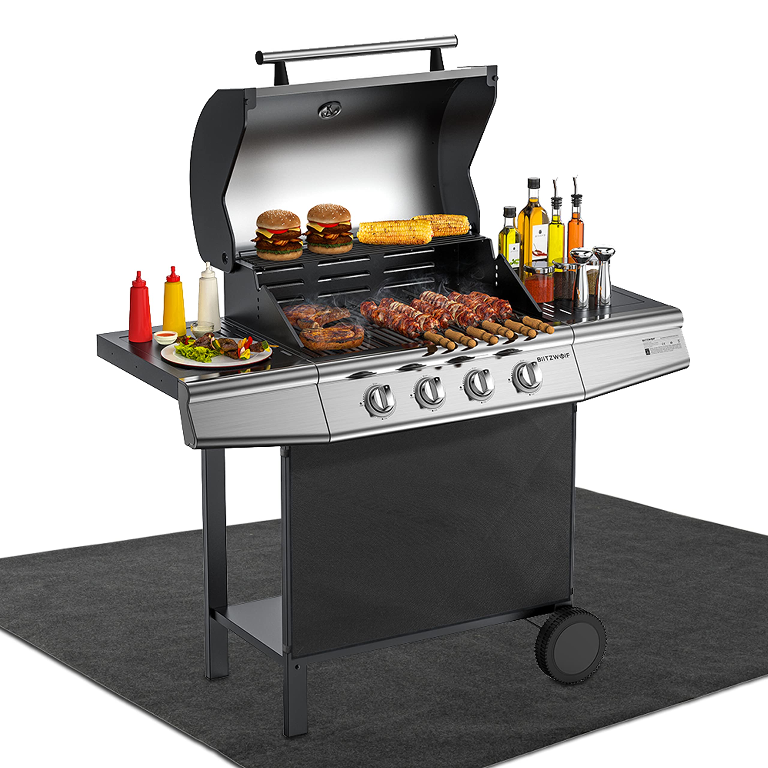 Amazon.com : TIXANF Gas Grill Mat,BBQ Grilling Gear for Gas/Absorbent Grill  Pad Lightweight Washable Floor Mat to Protect Decks and Patios from Grease  Splatter,Against Damage and Oil Stains (36"×36") : Home &