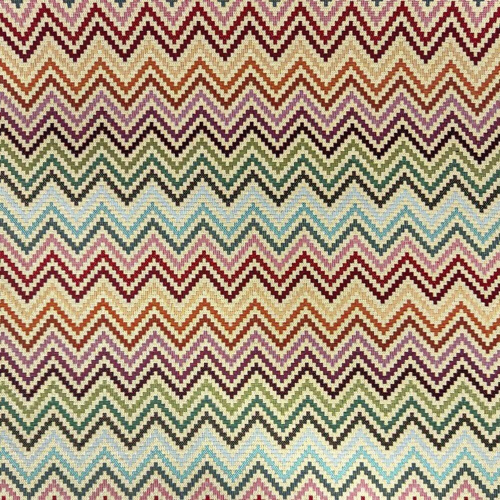 Crs Fur Fabrics Multicolour Cotton Woven Tapestry Upholstery Fabric Material Lisbon 1Mtr