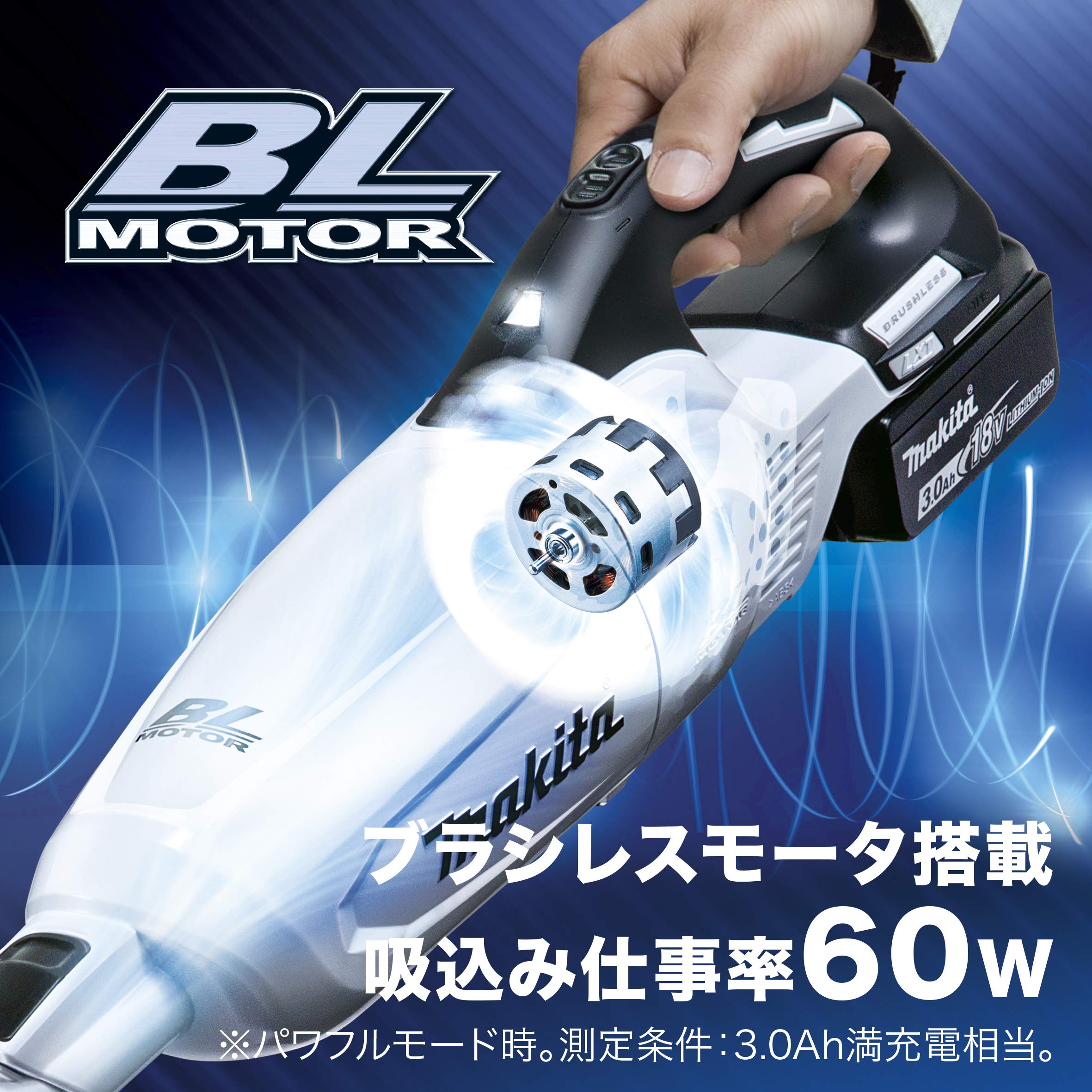 定期入れの マキタ掃除機 18V CL282FD サイクロン バッテリー2個 充電 