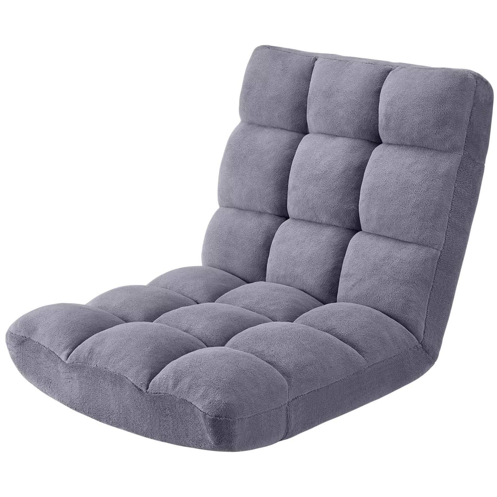 Silla plegable para juegos de suelo de 14 posiciones, acolchada y ajustable, con algodón transpirable y terciopelo coral agradable a la piel para adultos y niños, perfecta para leer, juegos, 8