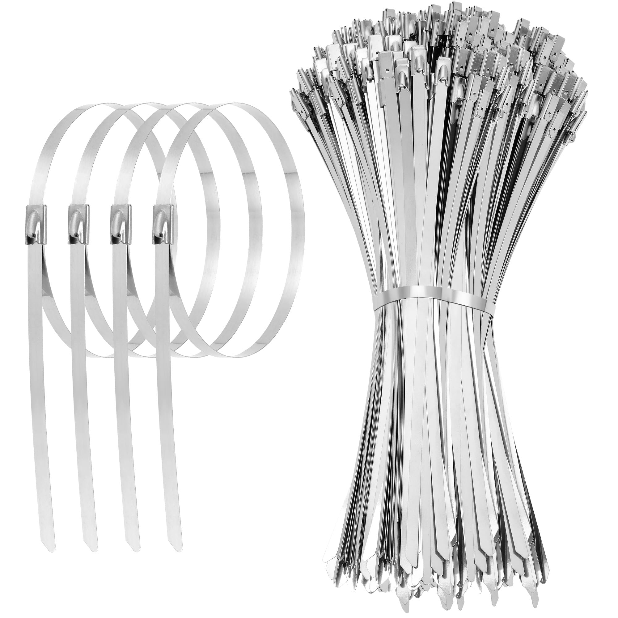 Bridas para cables de acero inoxidable de 11.8 pulgadas para vehículos, techos y granjas