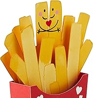 Vista 4 de Hallmark Tarjeta desplegable de amor (I Only Have Fries for You) Tarjeta 3D de papel para aniversario, cumpleaños romántico, día más dulce