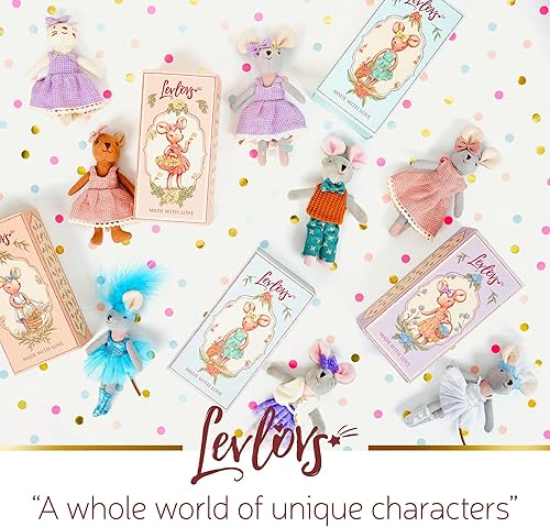 Miniatura 8 de LEVLOVS Ratón de Navidad en una caja de cerillas, juguete de regalo de registro de bebé, juguete de peluche, ratón de circo (tienda de campaña de