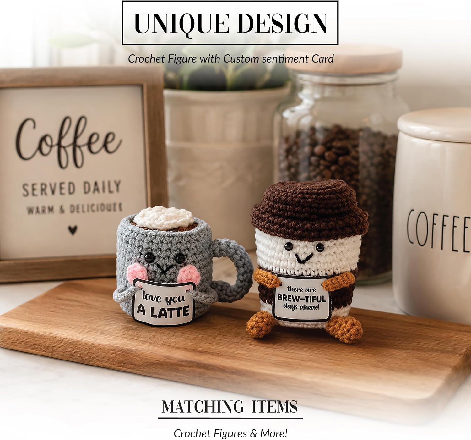 Pavilion Gift Company - Coffee - Mini Crocheted Figure image 4