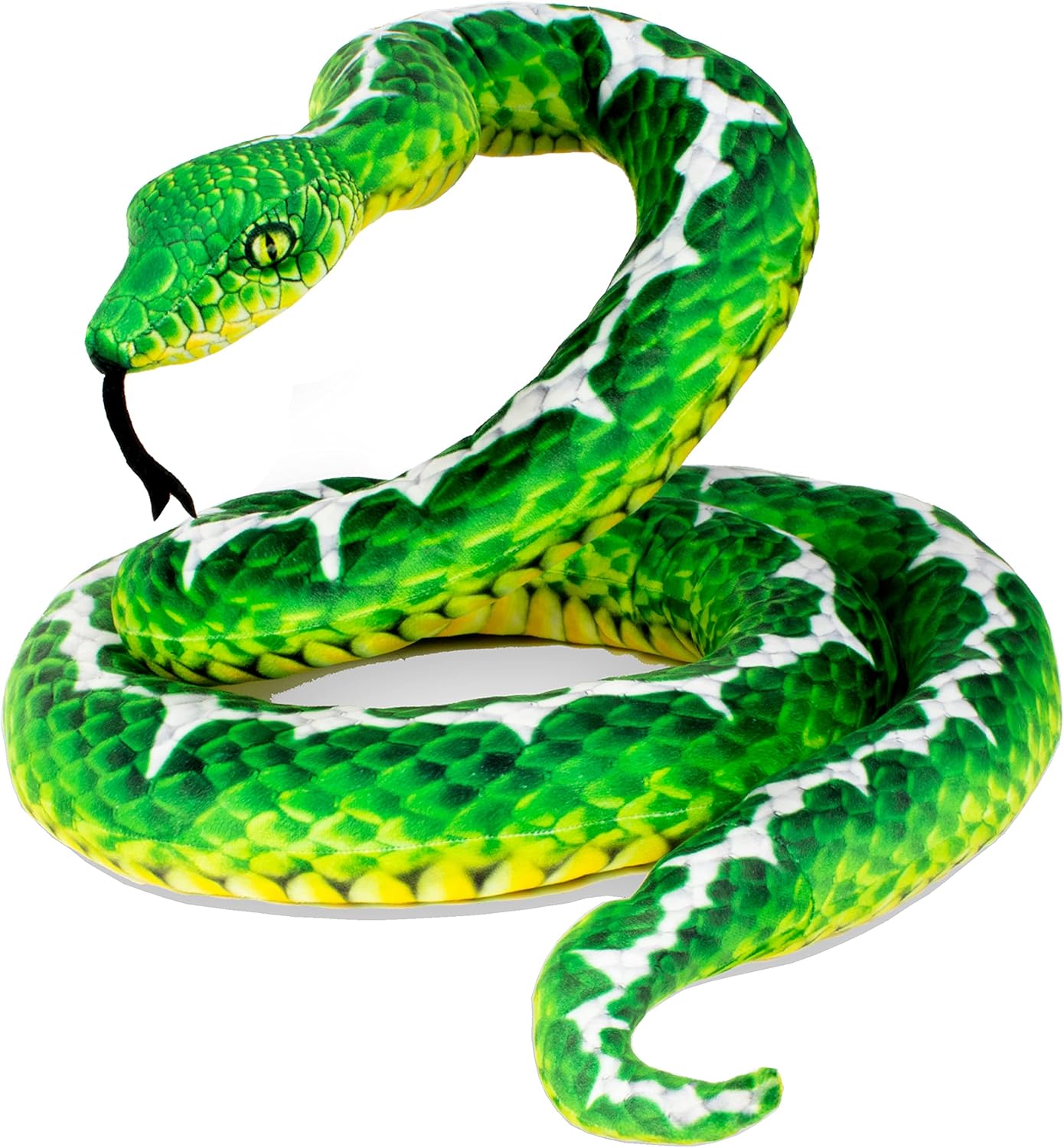 Amazon.com: Real Planet Giant Green Tree Python Stuffed Animal Snake ...