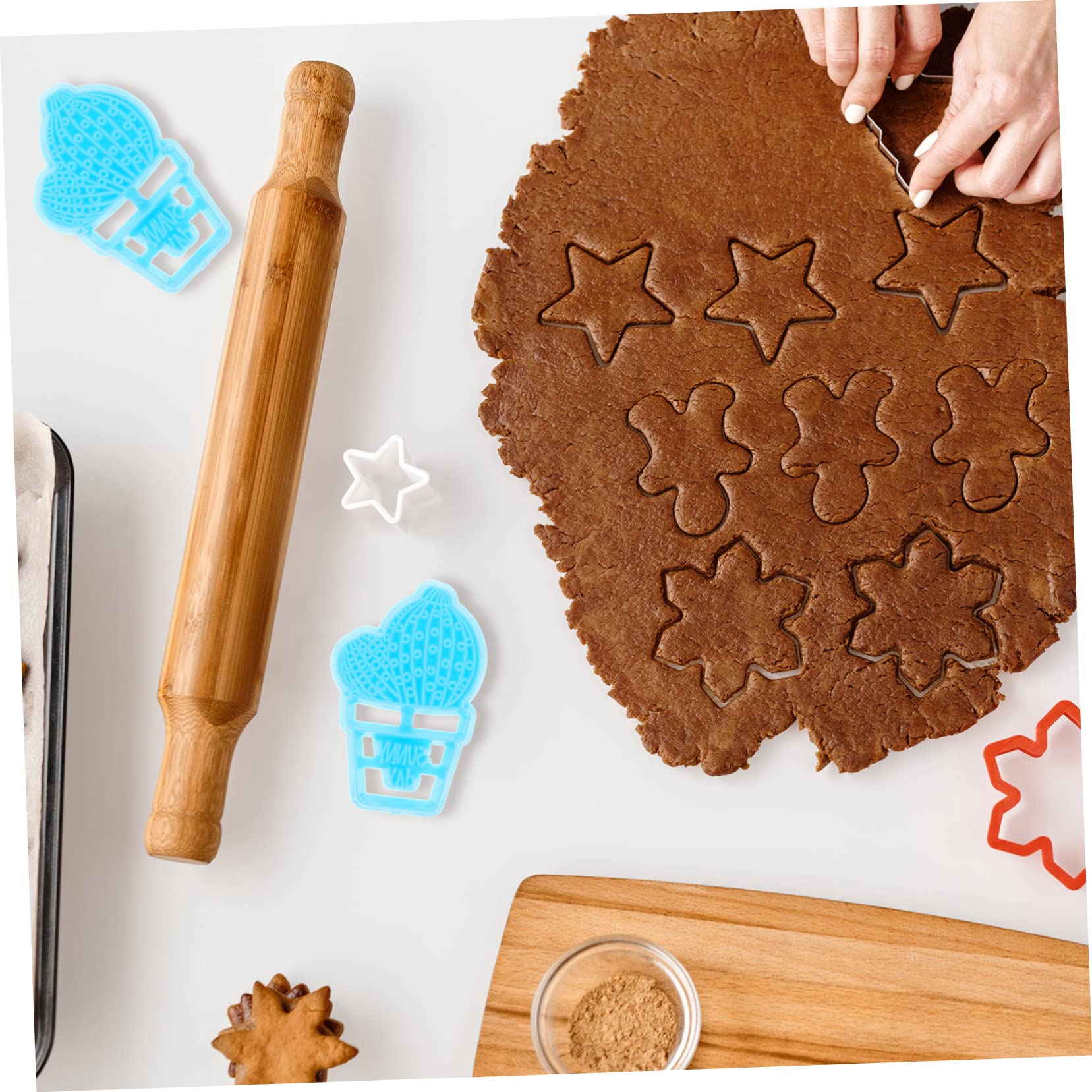 Ciieeo 5 Ensembles Moule À Cactus Gommeux Gondoler Kit De Moules À Biscuits Originaux Kit De Moules À Cookies Pour Occasions Spéciales Emporte-pièces En Métal Fondants 6 Pièces * 5