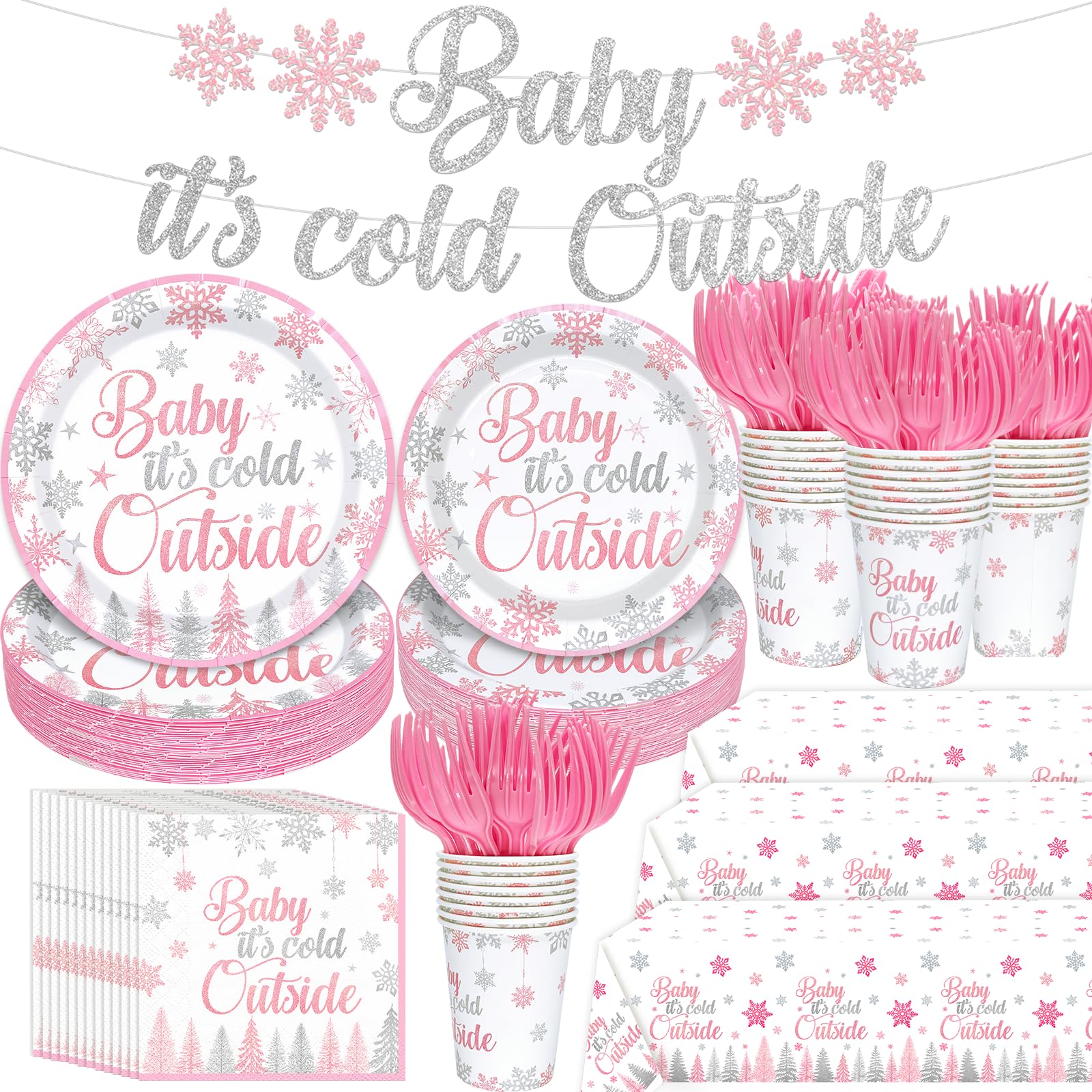Giocattolo e gioco Rosa Baby Is Cold Banner Baby Shower Decorazioni per feste Baby Shower Forniture per feste Banner Decorazioni