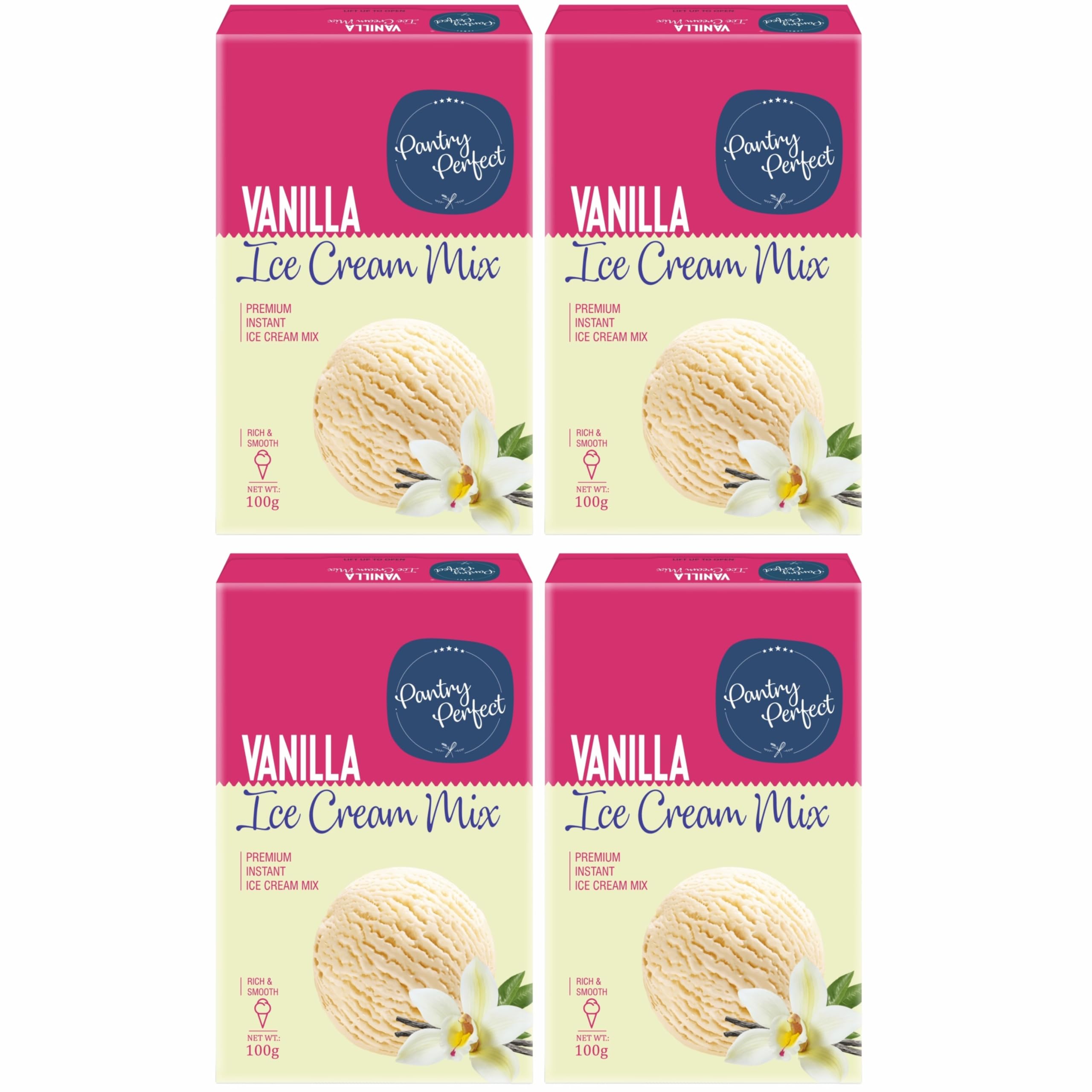 Pantry Perfect Vanilla Ice Cream Mix - Pack of 4 (Each 100g) I Quick, Easy and Delicious Summer Treat Ready Mix, No Preservatives, No Hassle I Rich & Smooth I Easy to Prepare-image-13
